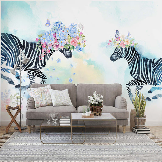 Zebra & Flowers