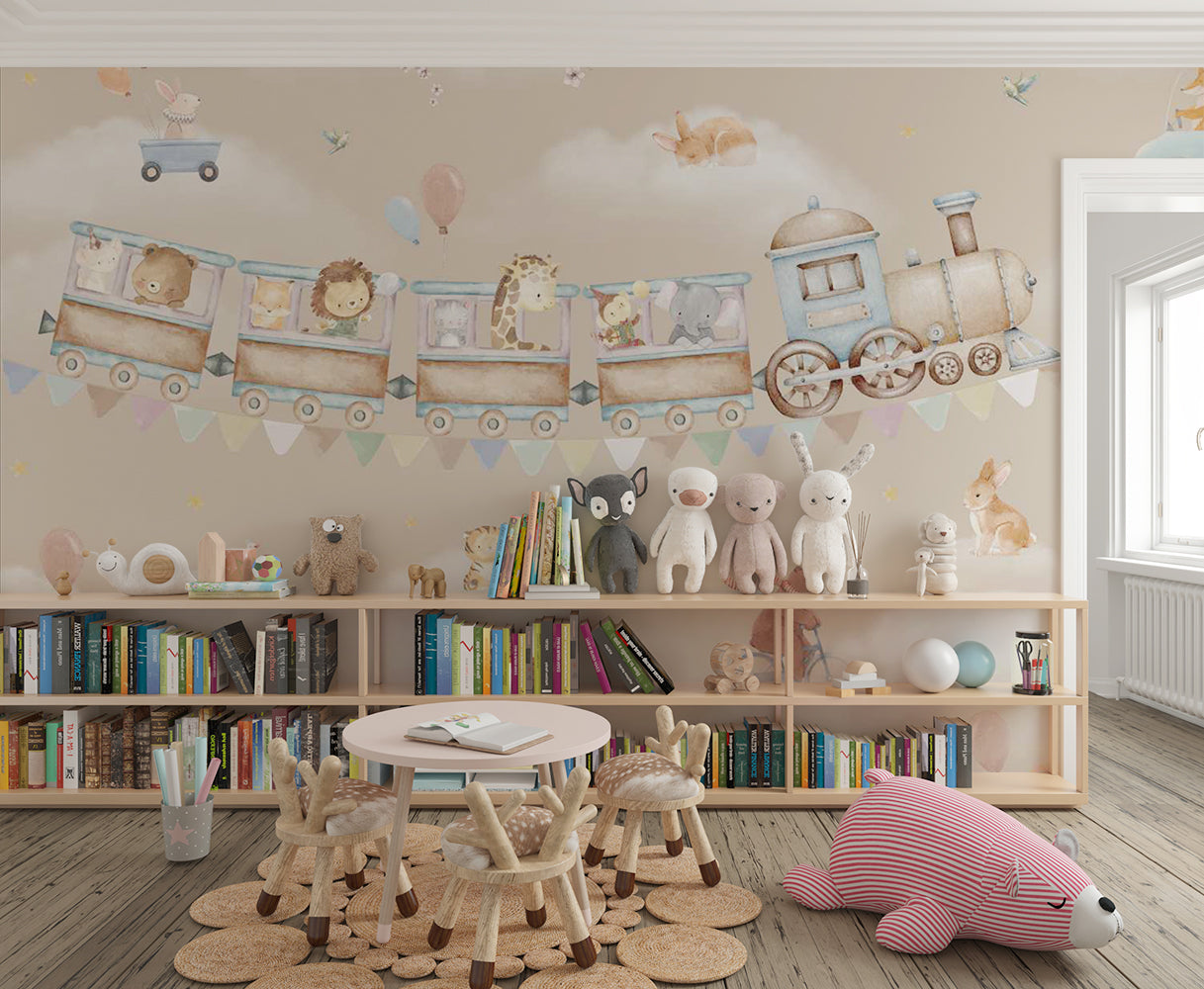 Toy Train | Kids Wallpaper | Wallpaper Mural | Digital Walls